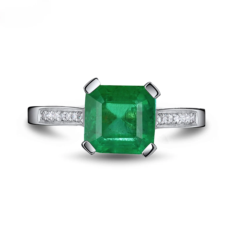LANMI Fashion Engagement Ring Pure 14Kt White Gold Diamonds Princess Cut Emerald Rings Women
LANMI Fashion Engagement Ring Pure 14Kt White Gold Diamonds Princess Cut Emerald Rings Women