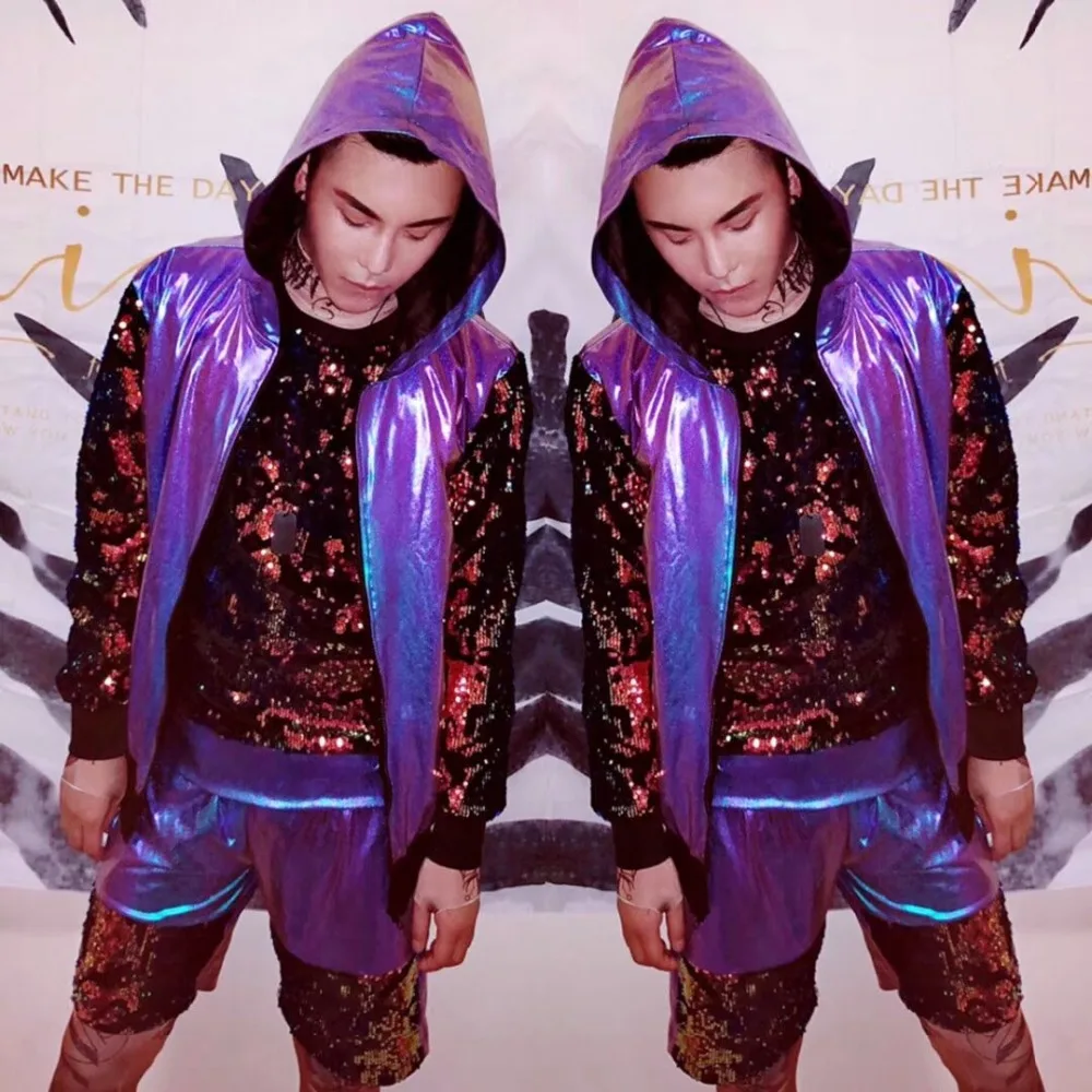 Men Sequins Jacket HIP-Hop Baseball Costume Rock Dancer Performing Suit Bar Nightclub Tide Male Singer DJ DS Show Stage Outfits
Men Sequins Jacket HIP-Hop Baseball Costume Rock Dancer Performing Suit Bar Nightclub Tide Male Singer DJ DS Show Stage Outfits