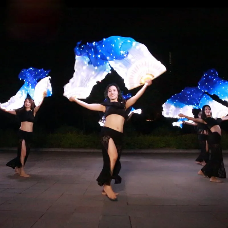 Belly Dance Mujer Accessories LED Silk Fan Veil Bamboo For Belly Dancing Professional Bellydance Fan Veils LED Light Show Prop
Belly Dance Mujer Accessories LED Silk Fan Veil Bamboo For Belly Dancing Professional Bellydance Fan Veils LED Light Show Prop