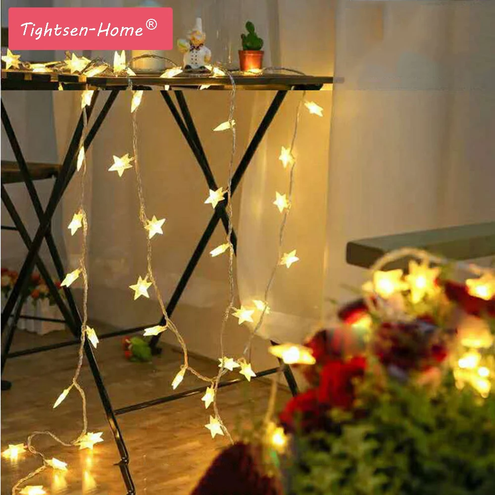 Led string 4M 40LEDs 3AA Battery Powered STAR Shaped Theme Fairy Lights Christmas Holiday Wedding Decoration Room party Lighting
Led string 4M 40LEDs 3AA Battery Powered STAR Shaped Theme Fairy Lights Christmas Holiday Wedding Decoration Room party Lighting