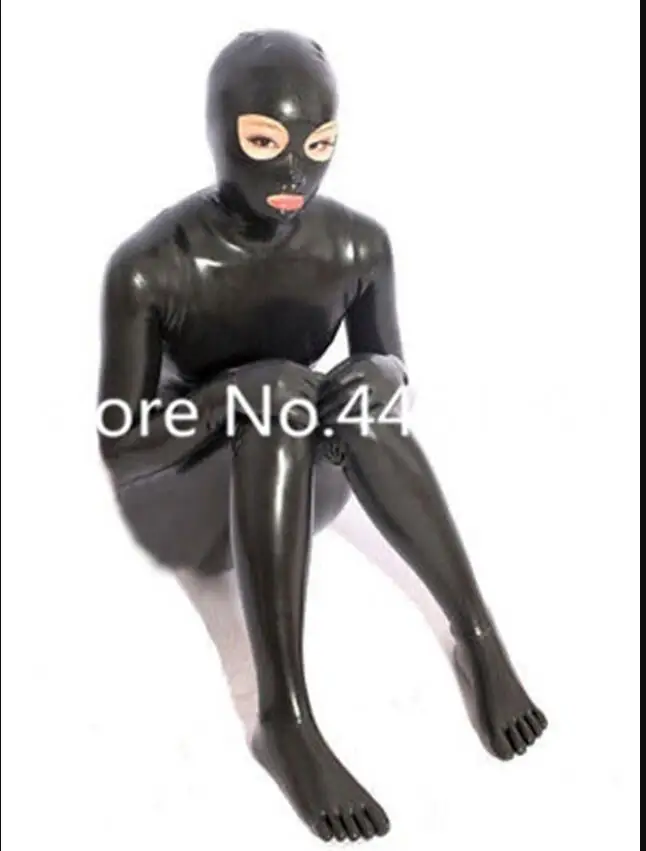 Full Cover Latex Catsuit Bodysuits with hood, gloves and Toe Socks Latex Rubber Full Bodysuits Black Zip
Full Cover Latex Catsuit Bodysuits with hood, gloves and Toe Socks Latex Rubber Full Bodysuits Black Zip