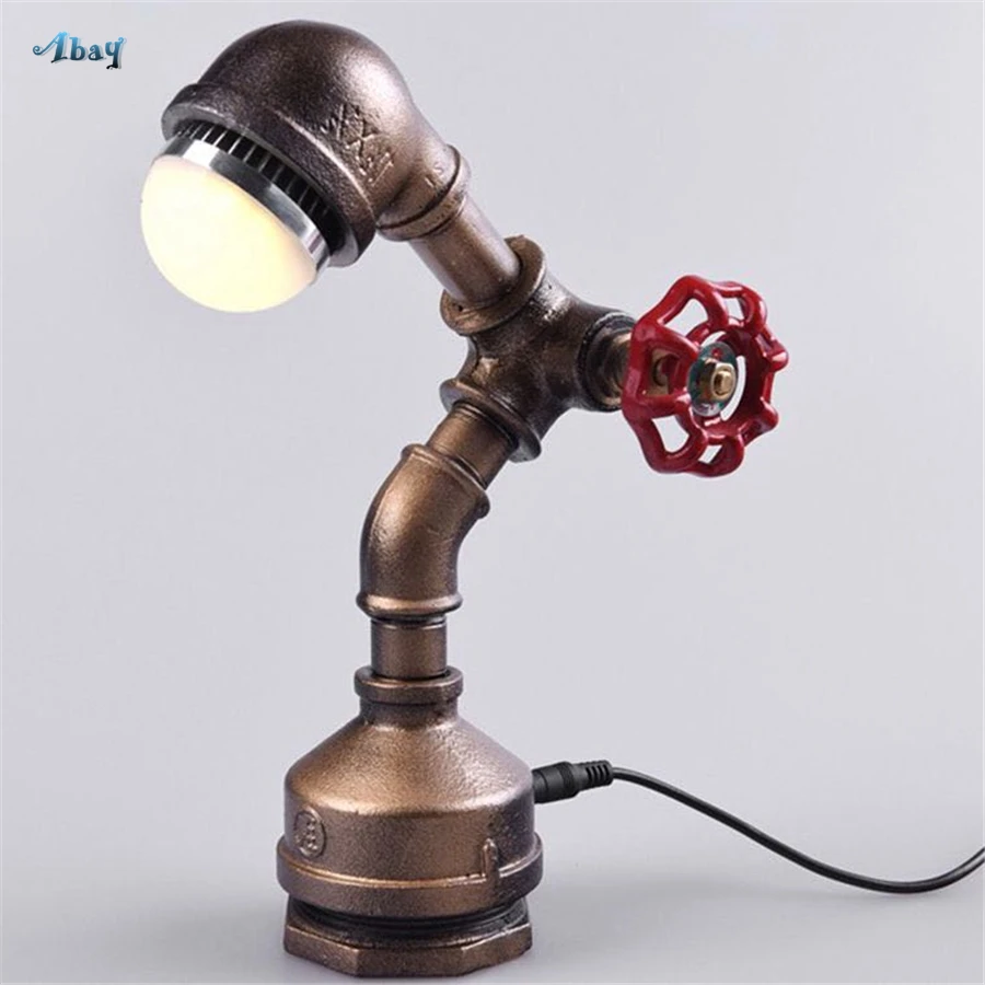 Vintage Industrial Iron Art Water Pipe Table Lamps for Study Bedside Art Deco Novelty Desk Lights Creative Lighting Design Led
Vintage Industrial Iron Art Water Pipe Table Lamps for Study Bedside Art Deco Novelty Desk Lights Creative Lighting Design Led