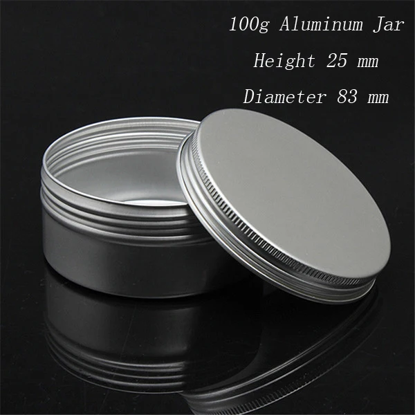 EMS 500pcs/lot Capacity 100g (83*25mm) high quality aluminium cosmetic containers with screw thread
EMS 500pcs/lot Capacity 100g (83*25mm) high quality aluminium cosmetic containers with screw thread