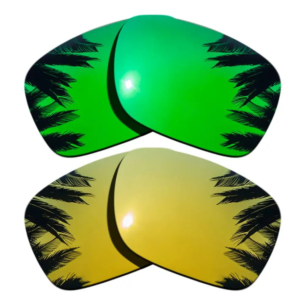 Green Mirrored&24K Gold Mirrored Polarized Replacement Lenses for Holbrook Frame 100% UVA & UVB
Green Mirrored&24K Gold Mirrored Polarized Replacement Lenses for Holbrook Frame 100% UVA & UVB