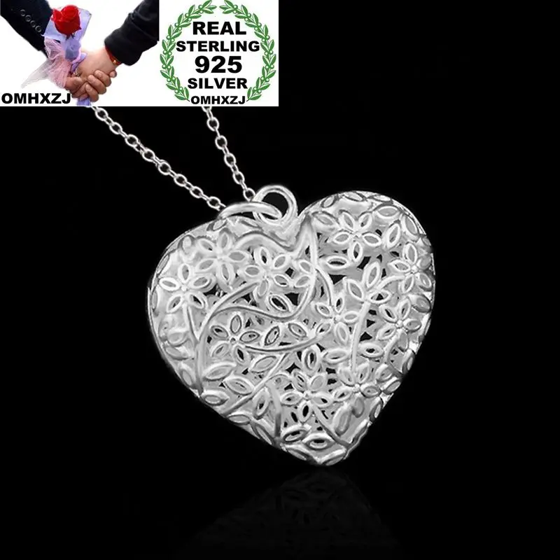 OMHXZJ Wholesale Personality Fashion Woman Girl Party Gift Silver Hollow Heart 925 Sterling Silver Charm Pendant Necklace CH61
OMHXZJ Wholesale Personality Fashion Woman Girl Party Gift Silver Hollow Heart 925 Sterling Silver Charm Pendant Necklace CH61