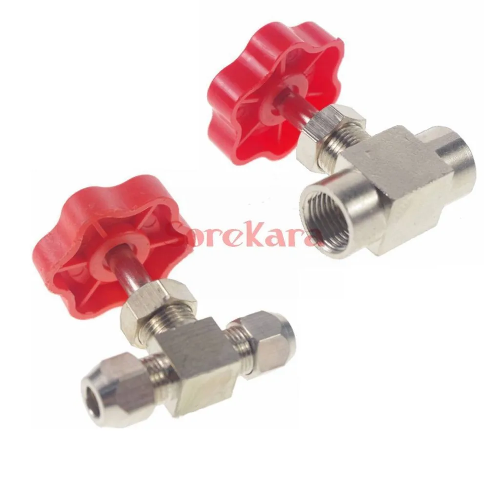 Equal Fit Tube O/D 6mm 8mm 10mm 12mm /Female Thread 1/8" 1/4" BSP Nickel-Plated Brass Needle Valve
Equal Fit Tube O/D 6mm 8mm 10mm 12mm /Female Thread 1/8" 1/4" BSP Nickel-Plated Brass Needle Valve