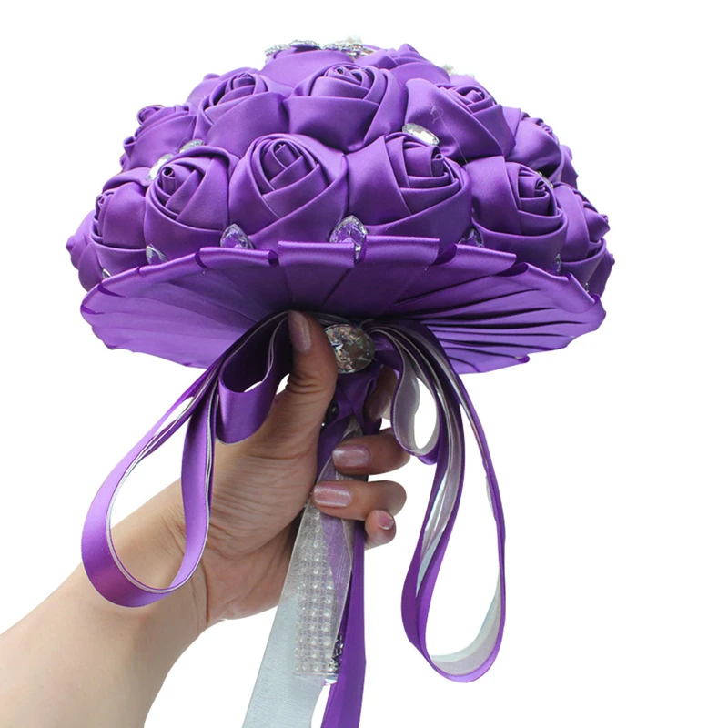 Hot selling purple crystal bridal wedding bouquets for wedding decoration
Hot selling purple crystal bridal wedding bouquets for wedding decoration