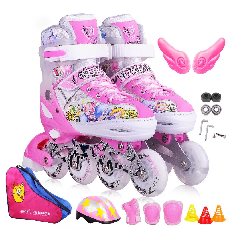 Children Inline Roller Skate Shoes Street Brush Skating Professional Adjustable PU Wheels Patines Protective Suit For Kids IA94
Children Inline Roller Skate Shoes Street Brush Skating Professional Adjustable PU Wheels Patines Protective Suit For Kids IA94