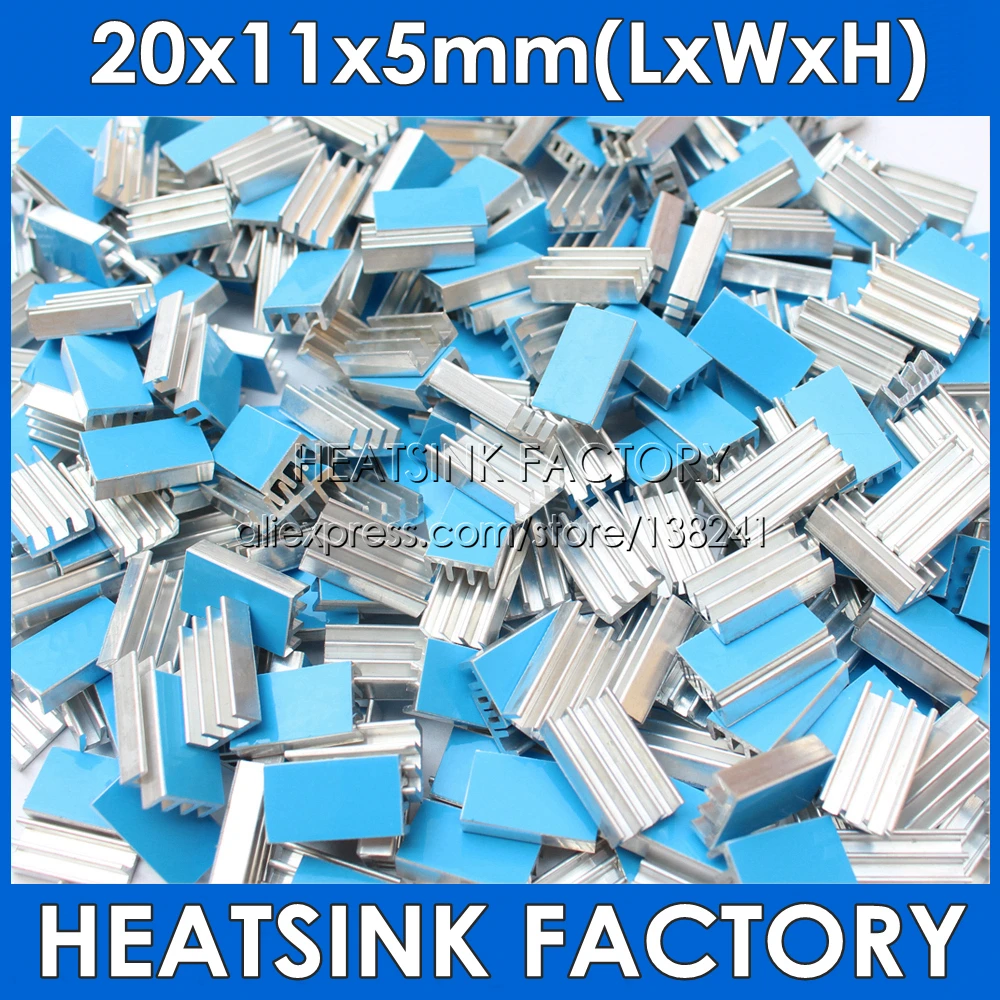 40pcs Silver 20*11*5mm Heatsink Aluminum Heat Sink Radiator Cooler With Thermal Pad For IC RAM Chipset
40pcs Silver 20*11*5mm Heatsink Aluminum Heat Sink Radiator Cooler With Thermal Pad For IC RAM Chipset