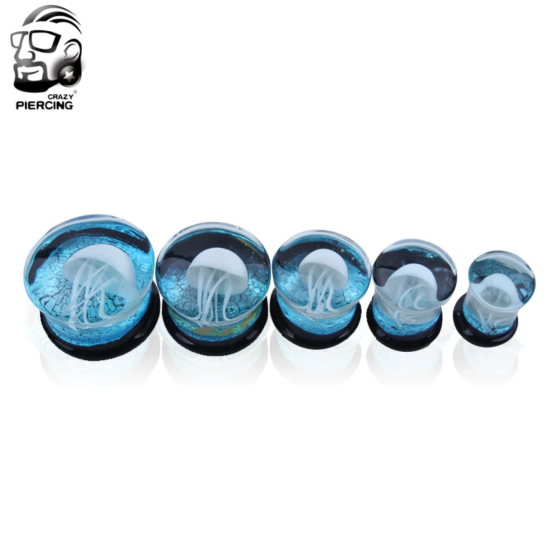 wholesale Glass Ear Plugs piercing Double Flared white Jellyfish plug Translucent ocean body jewelry 8-16mm 60 pcs/lot
wholesale Glass Ear Plugs piercing Double Flared white Jellyfish plug Translucent ocean body jewelry 8-16mm 60 pcs/lot