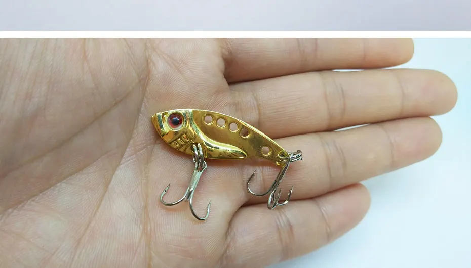 Señuelo VIB con anzuelos triples y ojos 3D