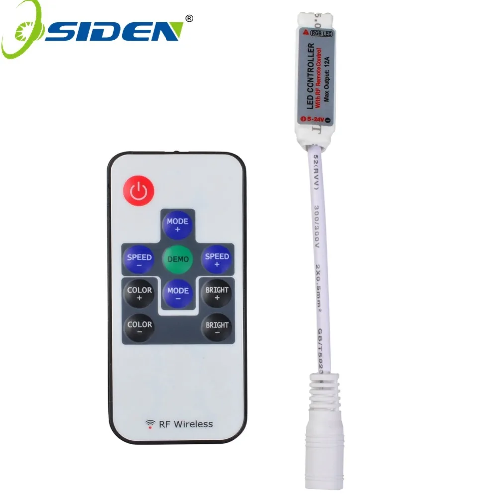 OSIDEN 50Pcs By DHL With Battery RF RGB Controller Mini RF Wireless LED Remote Controller for RGB 5050/3528 LED Lights Strips
OSIDEN 50Pcs By DHL With Battery RF RGB Controller Mini RF Wireless LED Remote Controller for RGB 5050/3528 LED Lights Strips