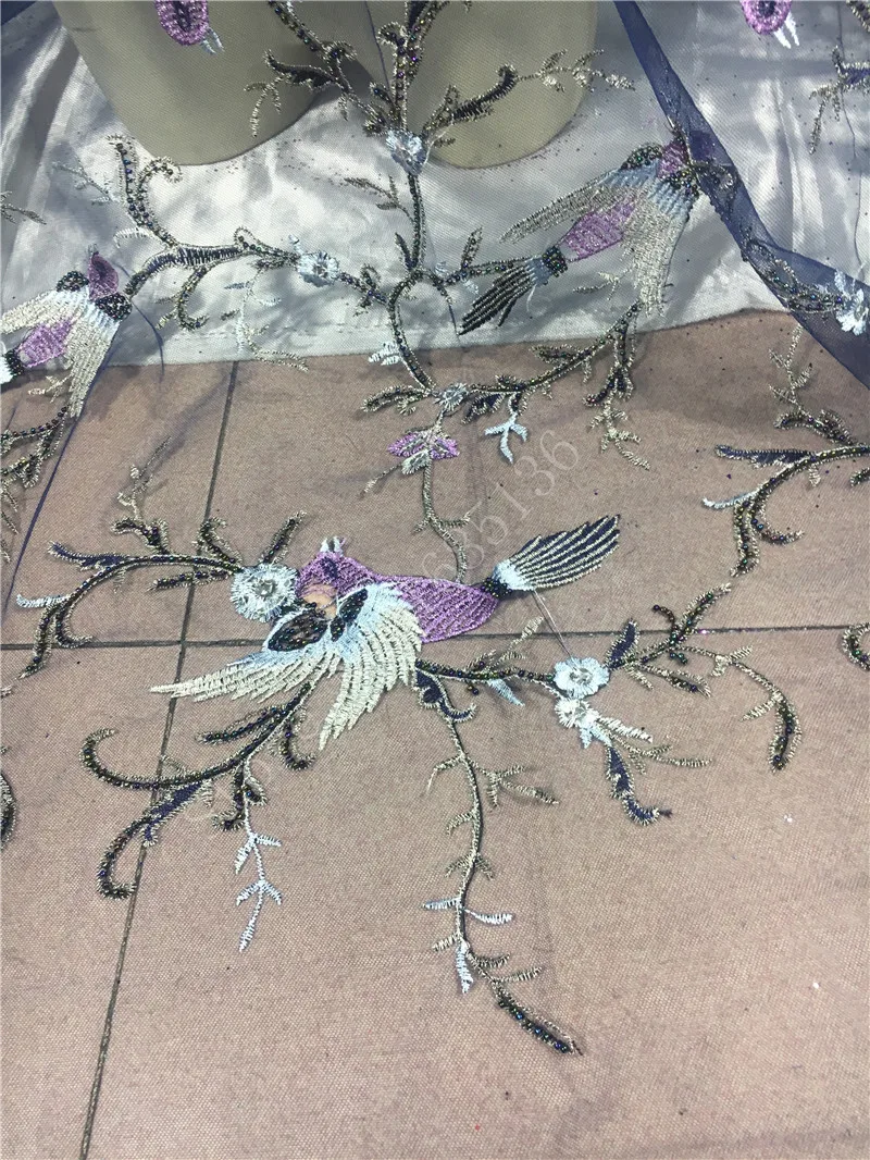Pretty flower French tulle embroidery lace fabric with small beads best quality H-120139 french net fabric
Pretty flower French tulle embroidery lace fabric with small beads best quality H-120139 french net fabric