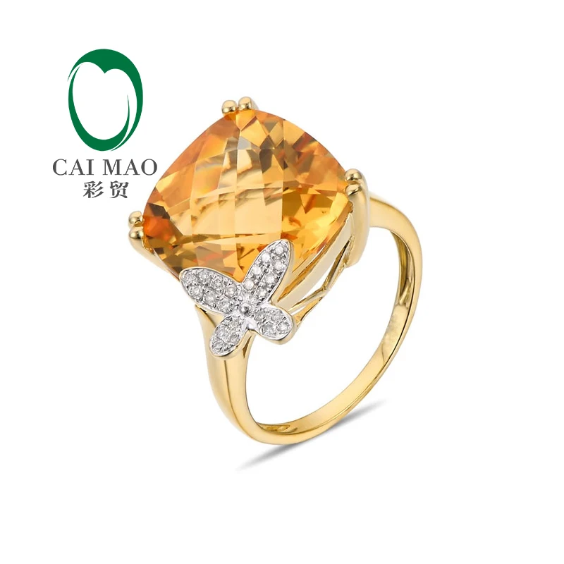 Caimao 14k Yellow Gold Natural 10.94CT Yellow Citrine & 0.09ct Natural Diamond Ring
Caimao 14k Yellow Gold Natural 10.94CT Yellow Citrine & 0.09ct Natural Diamond Ring