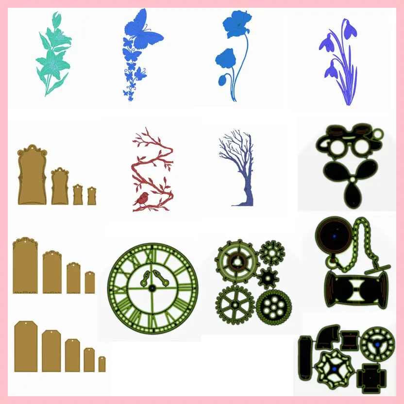 Mixed Gear Flower Tree Frame Pipeline Metal Cutting Dies Crafts Card Album Embossing Templates Scrapbooking Stencil New Dies
Mixed Gear Flower Tree Frame Pipeline Metal Cutting Dies Crafts Card Album Embossing Templates Scrapbooking Stencil New Dies