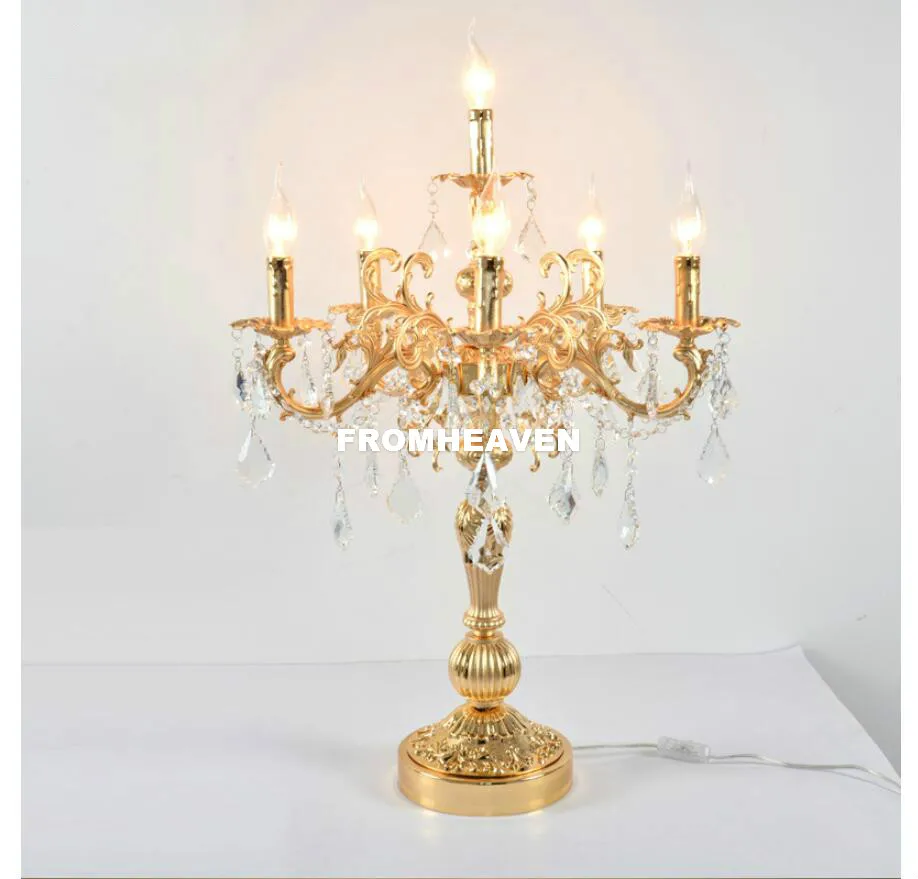 Free Shipping Golden/Silver Table light Luxury Crystal Desk Lamp with Wedding Candelabra for Hotel Restaurant Bedroom Lighting
Free Shipping Golden/Silver Table light Luxury Crystal Desk Lamp with Wedding Candelabra for Hotel Restaurant Bedroom Lighting