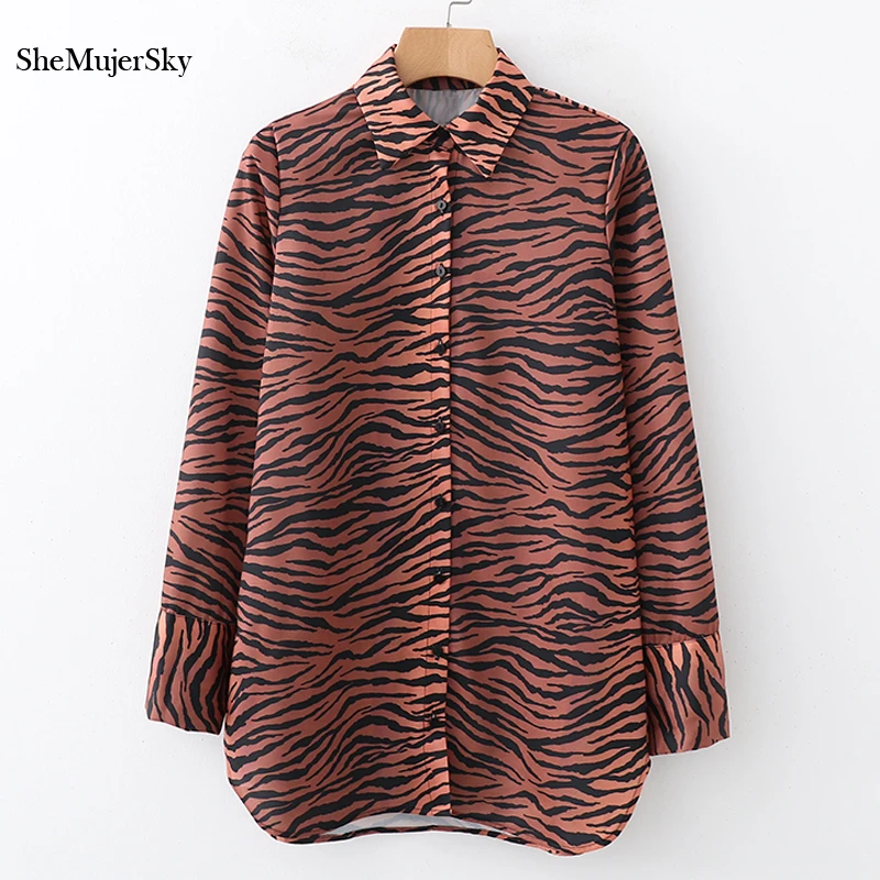SheMujerSky Zebra Striped Shirt Long Sleeve Turn-down Collar Blouses Clothes Women Tops
SheMujerSky Zebra Striped Shirt Long Sleeve Turn-down Collar Blouses Clothes Women Tops
