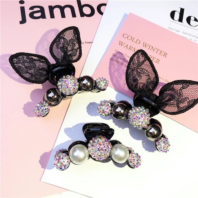 Colorful Pearls Hairpins Lace Rabbit ear Hair Clip Shiny Crab Hair Claws For Women Kids Girl Hair Accessories Headwear Ornaments
Colorful Pearls Hairpins Lace Rabbit ear Hair Clip Shiny Crab Hair Claws For Women Kids Girl Hair Accessories Headwear Ornaments