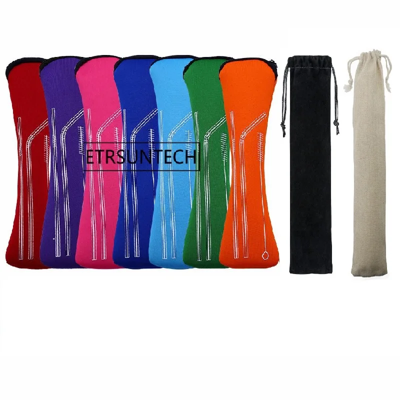 Portable Stainless Steel Metal Straw Neoprene Bag with zipper Cloth bags Reusable Drinking Straw Bag Travel Camping Storage Bag
Portable Stainless Steel Metal Straw Neoprene Bag with zipper Cloth bags Reusable Drinking Straw Bag Travel Camping Storage Bag