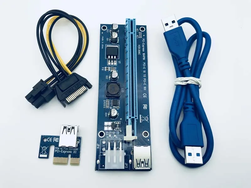 PCI-E Riser PCI E Express 1X to 16X Riser Card 60CM USB 3.0 PCI-E SATA 15pin to 6pin Power cable Supply for Miner Machine
PCI-E Riser PCI E Express 1X to 16X Riser Card 60CM USB 3.0 PCI-E SATA 15pin to 6pin Power cable Supply for Miner Machine