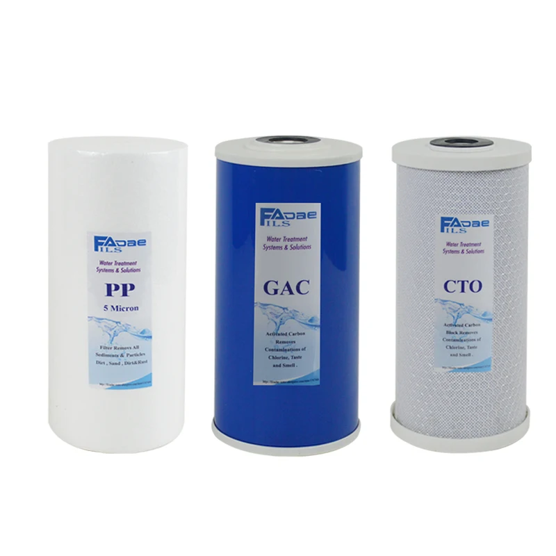Whole House Filteration System Replacement Filter kits 3 stage - PP Sediment, GAC & Carbon Block Filter 5 Micron - 4.5" x10-Inch
Whole House Filteration System Replacement Filter kits 3 stage - PP Sediment, GAC & Carbon Block Filter 5 Micron - 4.5" x10-Inch