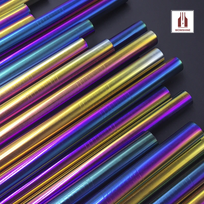 WOWSHINE New 12MMx215MM Stainless Steel 304 Drinking Straw Food Grade Milk Tea Bubble tea straw 50PCS Rainbow color
WOWSHINE New 12MMx215MM Stainless Steel 304 Drinking Straw Food Grade Milk Tea Bubble tea straw 50PCS Rainbow color