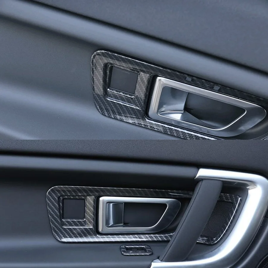 Carbon Fiber Black ABS Car Interior Door Handle Bowl Frame Trim Car-Styling Sticker For Land Rover Discovery Sport 2015-2017
Carbon Fiber Black ABS Car Interior Door Handle Bowl Frame Trim Car-Styling Sticker For Land Rover Discovery Sport 2015-2017