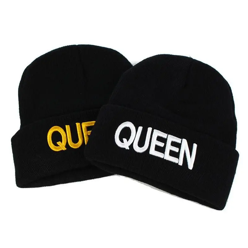 2019 Cotton King Queen Letter Embroidery Thicken Knitted Hat Winter Warm Hat Skullies Cap Beanie Hat for Men and Women 38
2019 Cotton King Queen Letter Embroidery Thicken Knitted Hat Winter Warm Hat Skullies Cap Beanie Hat for Men and Women 38