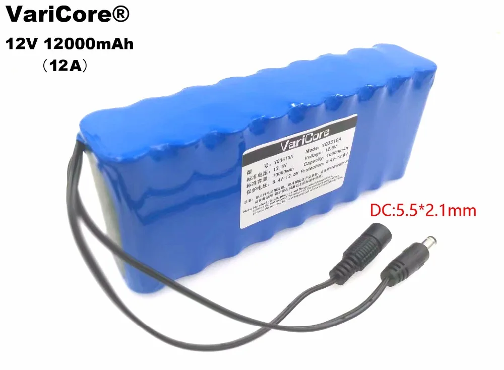 VariCore New 12V 12000mAh battery pack 18650 Li Ion Camera battery DC 5.5*2.1mm + Circuit Protection Board
VariCore New 12V 12000mAh battery pack 18650 Li Ion Camera battery DC 5.5*2.1mm + Circuit Protection Board