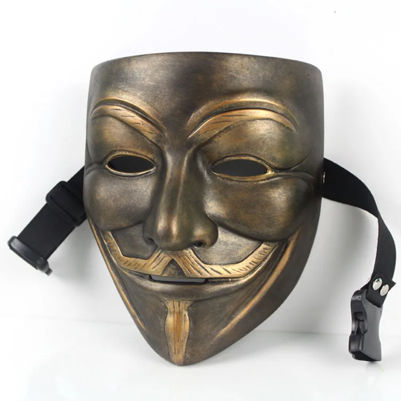 White Bronze Color V for Vendetta Anonymous Guy Fawkes Mask Movie Replica Resin Decoration for Christmas Halloween Carnival
White Bronze Color V for Vendetta Anonymous Guy Fawkes Mask Movie Replica Resin Decoration for Christmas Halloween Carnival