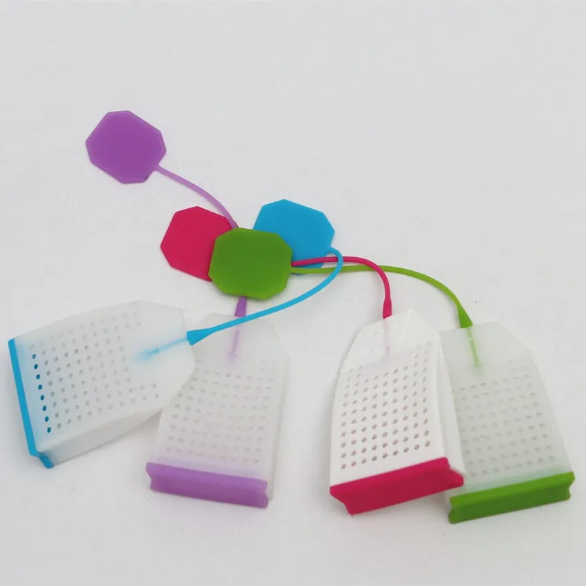 200pcs/lot Silicone Tea Strainer Bag Shape Tea Infuser Filter Diffuser Kitchen Use Tea Bag Random Color lin2503
200pcs/lot Silicone Tea Strainer Bag Shape Tea Infuser Filter Diffuser Kitchen Use Tea Bag Random Color lin2503