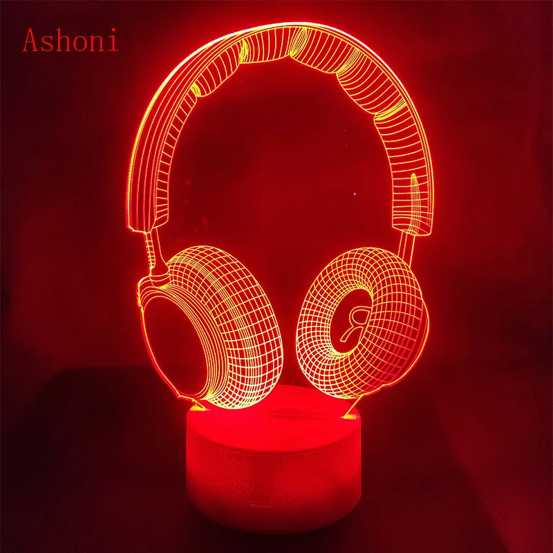 Best Gift 3D DJ Headphone Illusion Light Studio Music Monitor Headset Coloful hifi music Earphone LED Lamp In Bedroom Decoration
Best Gift 3D DJ Headphone Illusion Light Studio Music Monitor Headset Coloful hifi music Earphone LED Lamp In Bedroom Decoration