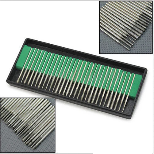 Talentool dremel use D3mmXL45mm 30pcs/set different shapes Diamond Electroplated Core Drill burrs bits for Gems Glass
Talentool dremel use D3mmXL45mm 30pcs/set different shapes Diamond Electroplated Core Drill burrs bits for Gems Glass