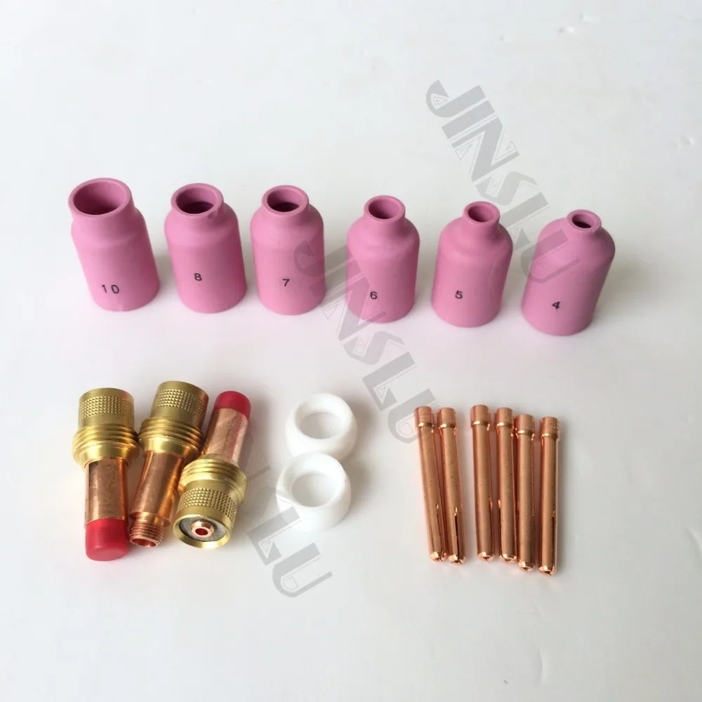 TIG Welding Torch WP17 18 26 Tig Gas Lens Insulator Collet Ceramics Nozzle 17pcs
TIG Welding Torch WP17 18 26 Tig Gas Lens Insulator Collet Ceramics Nozzle 17pcs