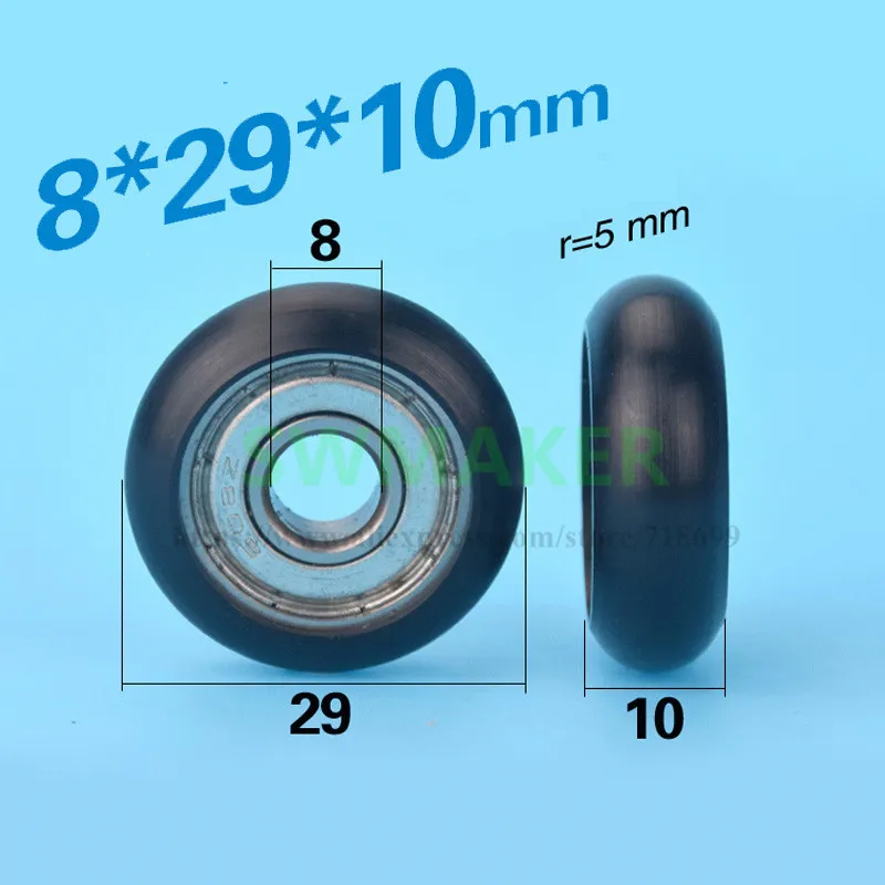 SWMAKER 8*29*10mm nylon, POM with 608ZZ bearing steel, roller, small sleeve, rubber covered plastic bearing, moving pulley
SWMAKER 8*29*10mm nylon, POM with 608ZZ bearing steel, roller, small sleeve, rubber covered plastic bearing, moving pulley