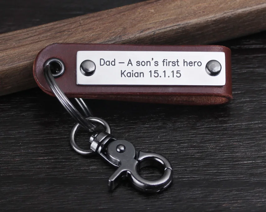 Mens Personlaized Leather Keychain - Handmade Leather Keyring - Dad's, Father Keychain - Unique Gift Idea for Day
Mens Personlaized Leather Keychain - Handmade Leather Keyring - Dad's, Father Keychain - Unique Gift Idea for Day