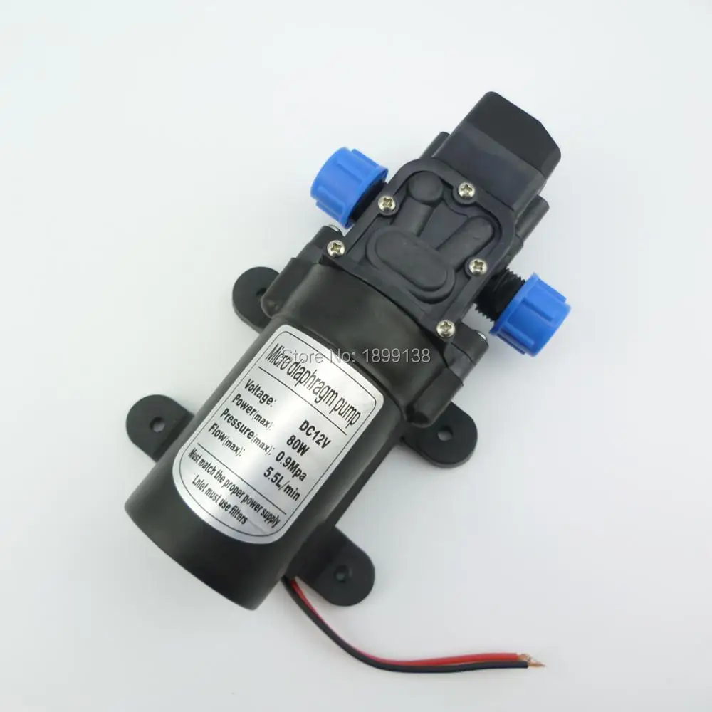 Electric Automatic pressure switch type DC 80W 5.5L/min High pressure self priming 12v water pump diaphragm water pump
Electric Automatic pressure switch type DC 80W 5.5L/min High pressure self priming 12v water pump diaphragm water pump