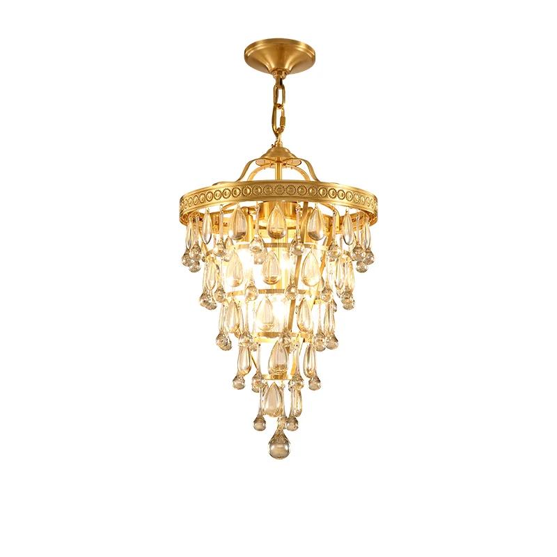 Ресторан Gold Crystal Lamp столовая Медный подвесной светильник Светильник входной подвесной светильник Современный балконный свет Lustre
Ресторан Gold Crystal Lamp столовая Медный подвесной светильник Светильник входной подвесной светильник Современный балконный свет Lustre