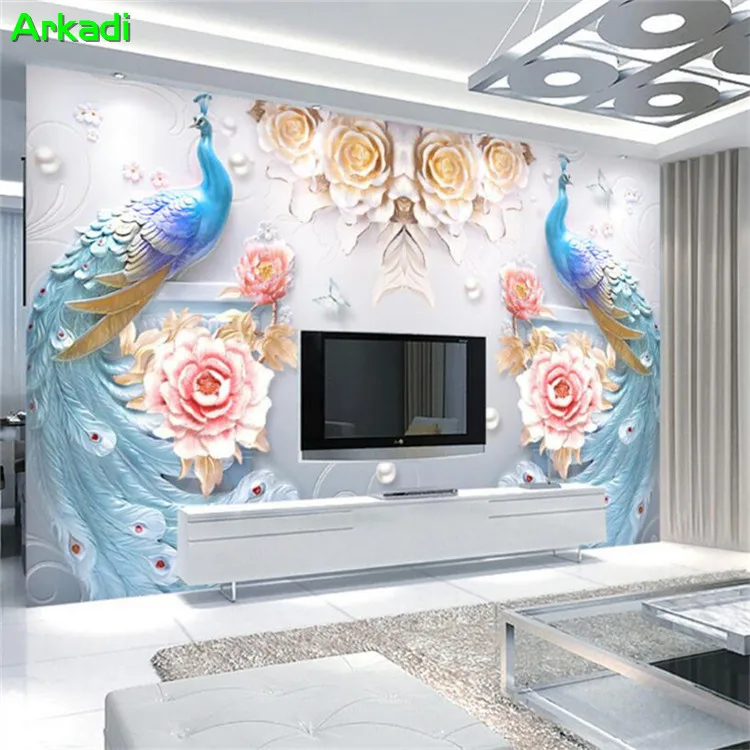 Three-dimensional 3D living room blossom rich wallpaper mural simple 5D embossed Peacock TV background wallpaper custom size
Three-dimensional 3D living room blossom rich wallpaper mural simple 5D embossed Peacock TV background wallpaper custom size