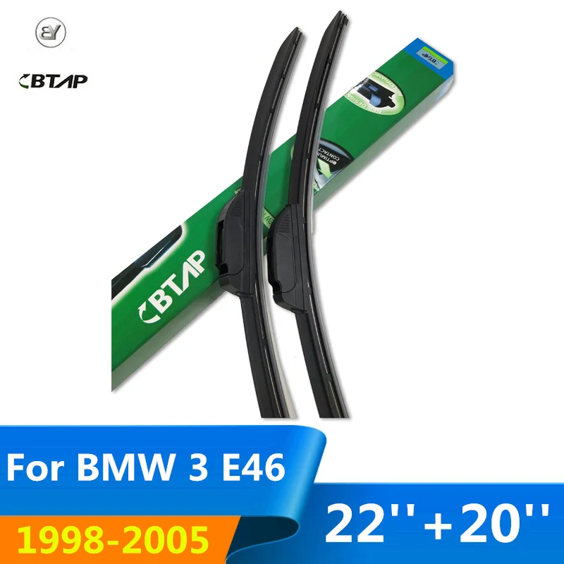 BTAP 2PCS 22''+20'' For BMW 3 Series E46 1998-2005 Wiper Blades New Combo Silicone Rubber Boneless Windscreen Windshield Wipers
BTAP 2PCS 22''+20'' For BMW 3 Series E46 1998-2005 Wiper Blades New Combo Silicone Rubber Boneless Windscreen Windshield Wipers