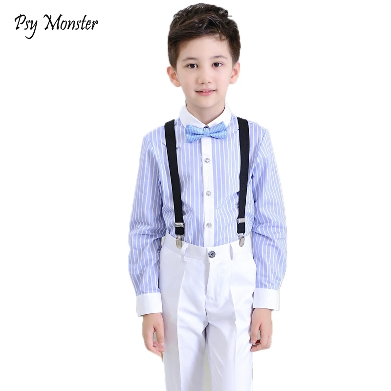 Brand Flower Boys Summer Wedding Overall Stripe Shirt Suits with Bowtie Formal School Performance Birthday Dress Bib Pants
Brand Flower Boys Summer Wedding Overall Stripe Shirt Suits with Bowtie Formal School Performance Birthday Dress Bib Pants