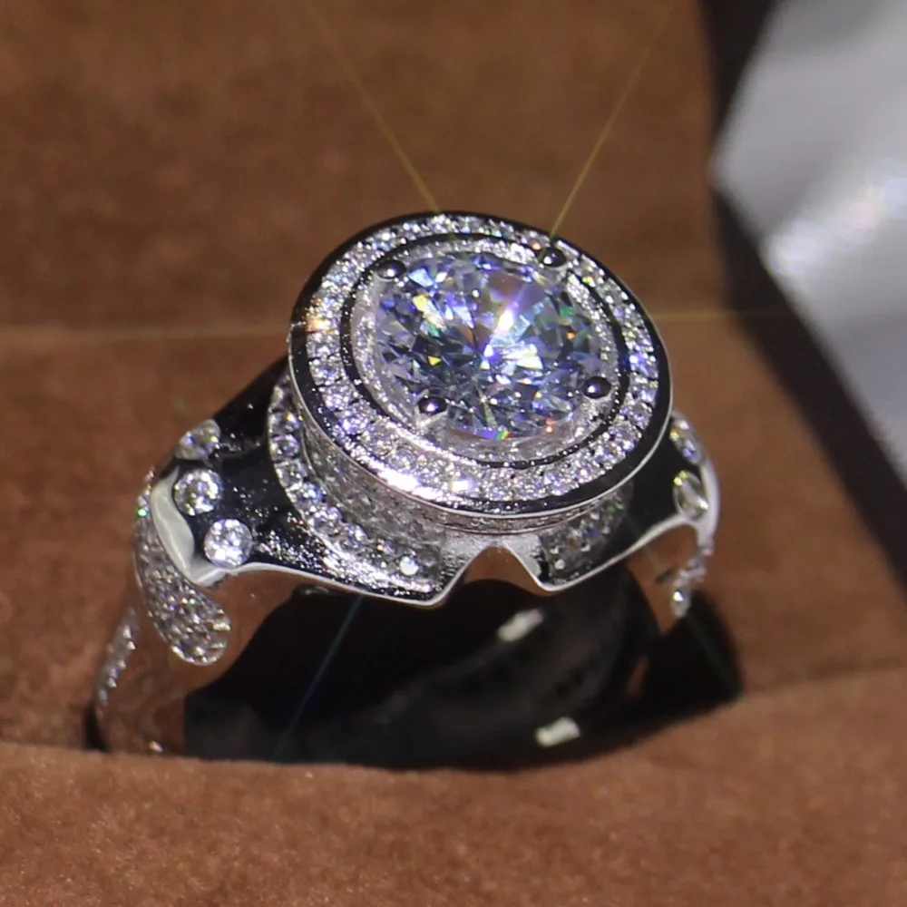Victoria Luxury Sparkling Jewelry Round Clear 5A Cubic Zirconia 925 Sterling Silver Party Wedding Men Band Ring Gift Size 8-13
Victoria Luxury Sparkling Jewelry Round Clear 5A Cubic Zirconia 925 Sterling Silver Party Wedding Men Band Ring Gift Size 8-13