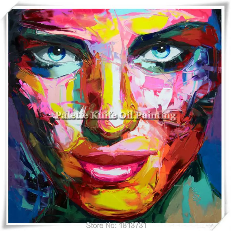 Francoise Nielly on canvas palette knife Face oil painting wall art pictures for living room home decor caudros decoracion76
Francoise Nielly on canvas palette knife Face oil painting wall art pictures for living room home decor caudros decoracion76