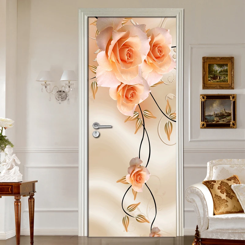 3D Mural PVC Waterproof Self-adhesive Wall Sticker Warm Roses Living Room Bedroom Door Home Decoration Wallpaper Papel De Parede
3D Mural PVC Waterproof Self-adhesive Wall Sticker Warm Roses Living Room Bedroom Door Home Decoration Wallpaper Papel De Parede