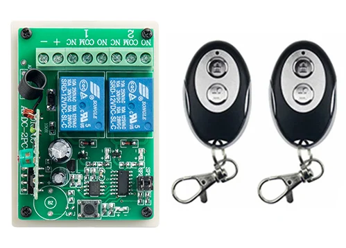 Universal DC12V 2CH 10A RF Wireless Remote Control Switch System 1*Receiver +2 *ellipse shape Transmitters Learning code
Universal DC12V 2CH 10A RF Wireless Remote Control Switch System 1*Receiver +2 *ellipse shape Transmitters Learning code