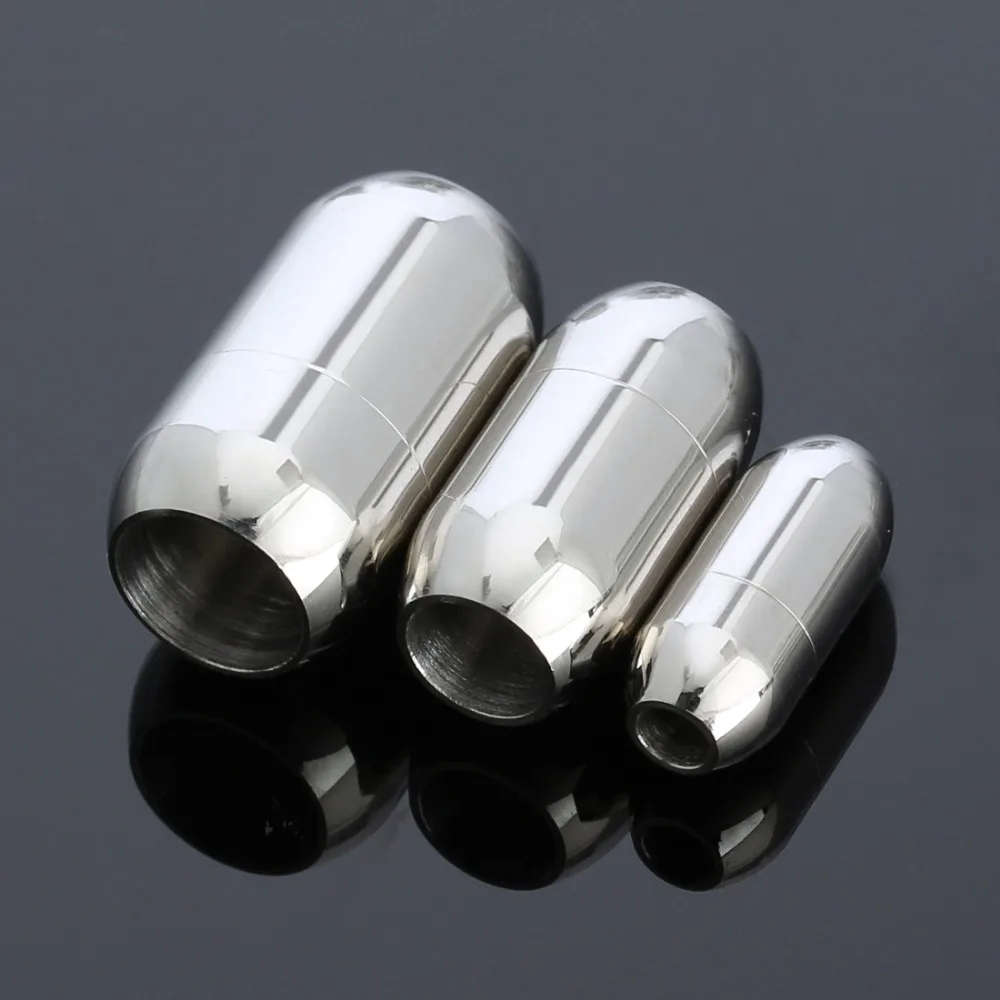 LOULEUR 2pcs Hole Size 3/6/8mm Stainless Steel Magnetic Clasps for Leather Cord Bracelet Connectors End Caps Jewelry Making
LOULEUR 2pcs Hole Size 3/6/8mm Stainless Steel Magnetic Clasps for Leather Cord Bracelet Connectors End Caps Jewelry Making