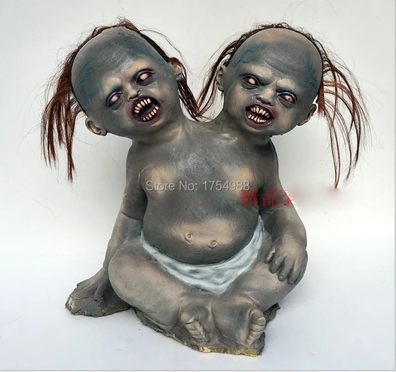 Halloween party prop Horror double head doll Haunted House headed devil doll bloody terror scare people Room Escape props
Halloween party prop Horror double head doll Haunted House headed devil doll bloody terror scare people Room Escape props
