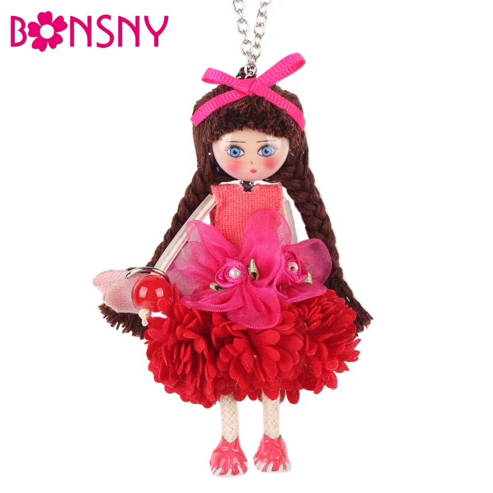 Bonsny Handmade French Doll Necklace Statement Cloth Long Chain Pendant 2016 New Spring Summer Jewelry for Women Gift Accessorie
Bonsny Handmade French Doll Necklace Statement Cloth Long Chain Pendant 2016 New Spring Summer Jewelry for Women Gift Accessorie