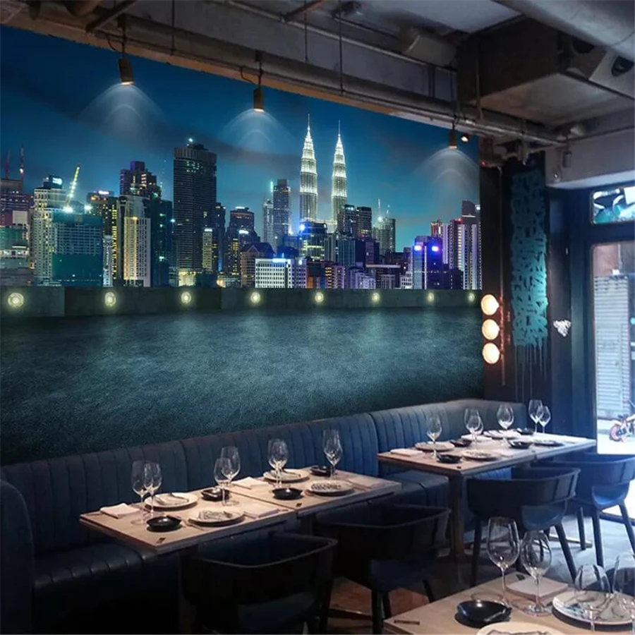 beibehang Custom wallpaper papel de parede 3d photo mural modern space city night view tooling restaurant living room wall paper
beibehang Custom wallpaper papel de parede 3d photo mural modern space city night view tooling restaurant living room wall paper