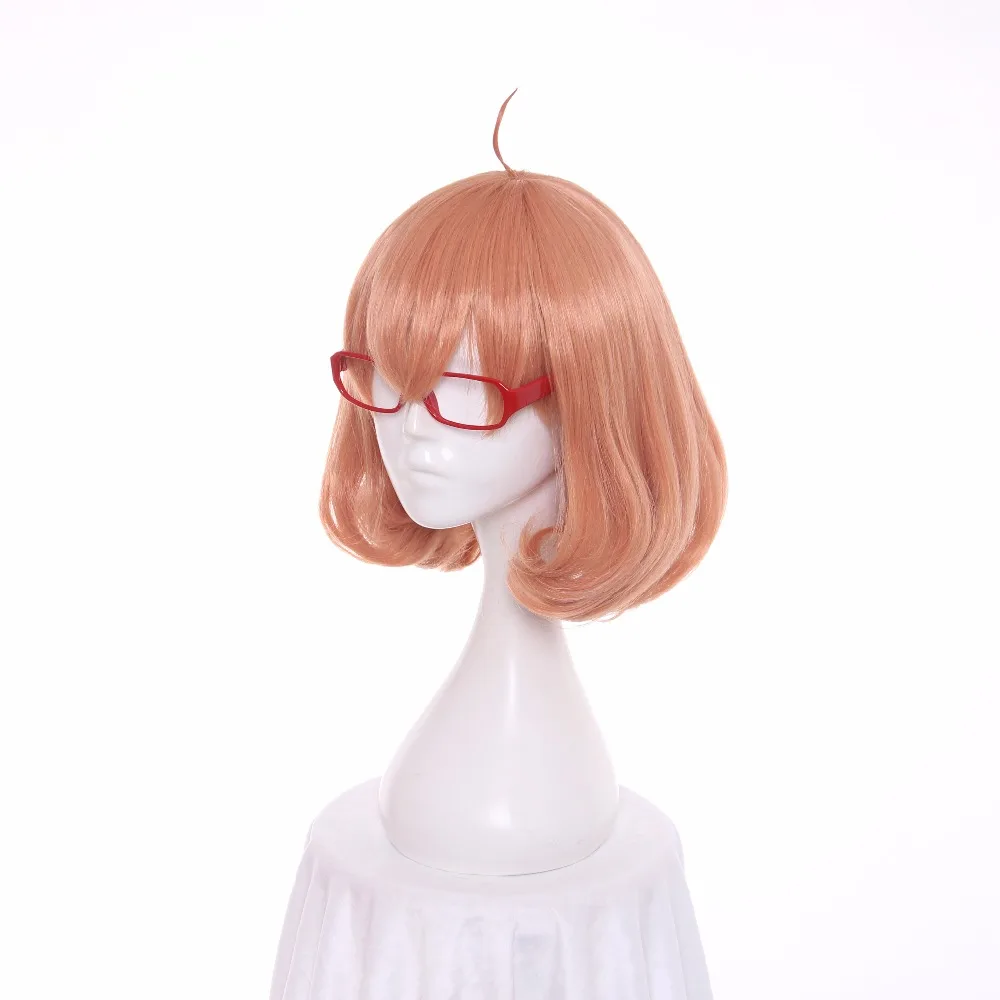Cutoo Kyokai no Kanata Kuriyama Mirai Короткий оранжевый розовый синтетический парик для косплея + красные очки
Cutoo Kyokai no Kanata Kuriyama Mirai Короткий оранжевый розовый синтетический парик для косплея + красные очки
